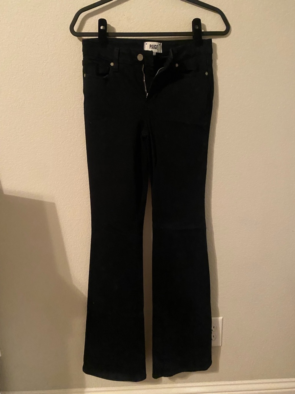 PAIGE Black Flare Skyline Boot cut Jeans